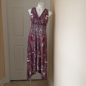 INC International Concepts Paisley Maxi Dress in Pink and Black